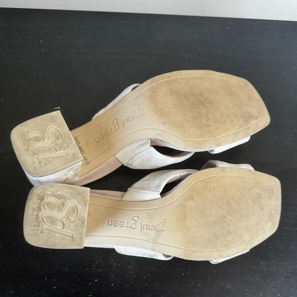 Paul Green Lauren Block Heel Sandals in Mineral Metallic UK 5 and US 7.5 - Picture 6 of 9